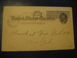 JACKSONVILLE Duval Florida FL 1894 To New York NY UX10 PC6 Postal Stationery Card USA - ...-1900