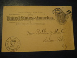 ALBANY New York NY 1897 To Schroon Lake Essex New York NY UX12 PC7 Postal Stationery Card USA - ...-1900