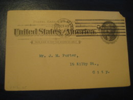 BOSTON New England Suffolk Massachusetts MA 1894 To City UX12 PC7 Postal Stationery Card USA - ...-1900