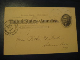 GLENS FALLS Warren New York NY 1898 To Schroon Lake Essex New York NY UX12 PC7 Postal Stationery Card USA - ...-1900
