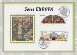 Feuillet  FDC  1er  Jour   MONACO   Paire    EUROPA    1998 - 1998