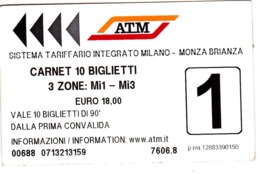 2019, Italy , Milano   , Metro  Ticket  , Biglietto Urbano , Used - Europa