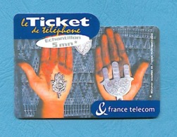 ( 5264 ) - MAINS DE FATIMA - ( Ticket Téléphone ) - *** NEUVE / LUXE *** - Voir Scan - - Tickets FT