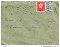 Lettre De Cahors Lot Le 7 3 1945 Affranchie Avec Dulac Et Mercure - 1944-45 Marianne (Dulac)