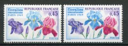 14734 FRANCE N°1596e** (Cérés) 0.45 Floralies Paris 1969 : Postes Sur Fond Blanc  + Normal (non Fourni)   1969  TB - Neufs