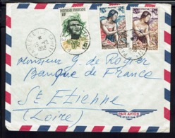 Polynésie - 1958 - N° 5 + 9 + 11 Sur Enveloppe De Papeete, Pour Saint Etienne - Fr - B/TB - - Covers & Documents