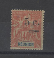 Réunion_  1901- N°51A _ Valeur   Tres Déplacée - Autres & Non Classés