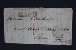 Martinique Letter 1839 MARTINIQUE En Noir , Pays Outremer Par Le Havre - Briefe U. Dokumente