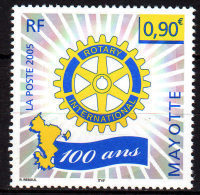 Mayotte N° 177 XX  Centenaire Du Rotary Club International,  Sans Charnière TB - Used Stamps