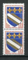 14751 FRANCE N° 1353a ** 0.10c. Armoiries De Troyes : Blason Décalé Vers La Droite Tenant à Normal    1962  TTB - Neufs