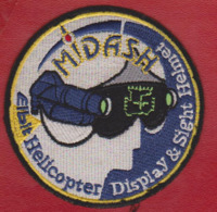 EMBLEM. TEXTILE MIDASH ELBIT HELICOPTER DISPLAY SIGHT HELMET - Hélicoptères