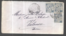 Monaco Lettre Du 04 11 1899 Pour Valence '(  France) Affranchissement 15 C - Briefe U. Dokumente