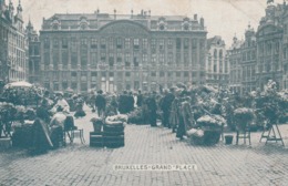 Rare Cpa Bruxelles La Grande Place Le Marché Aux Fleurs - Markten