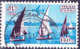 Ägypten Egypt - Flugzeug, Segelboote Auf Dem Nil (MiNr: 1265) 1978 - Gest Used Obl - Oblitérés