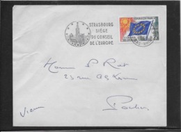 Timbres De Service - Conseil De L'Europe Sur Lettre - Lettres & Documents