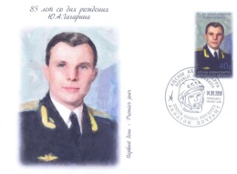 2019. Russia, Abkhazia, Space, 85th Birth Anniv. Of Yurii Gagarin, FDC With Perforated Stamp, Mint/** - Unused Stamps