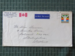 Canada 1983 Cover Winnipeg To Scotland - Sport Universiade Edmonton - Cartas & Documentos