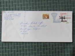 Canada 1989 Stationery Cover Nepean To USA - Scale Balance - Red Fox - Cartas & Documentos