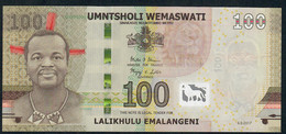 SWAZILAND P42 100  EMALANGENI 2017  #AA0028524  Signature 10  UNC. - Swasiland