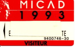 Carte Salon MICAD 1993 -  Card Karte (G 204) TBE - Cartes De Salon Et Démonstration