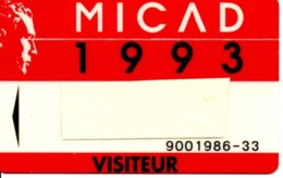 Carte Salon MICAD 1993 -  Card Karte (G 205) TBE - Cartes De Salon Et Démonstration