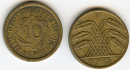 Allemagne Germany 10 Reichspfennig 1925 F J 317 KM 40 - 10 Rentenpfennig & 10 Reichspfennig