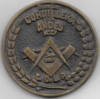 Toulouse - Médaille Maçonnique Uniface Loge N° 27  " Cordillera De Los Andes " - Freemasonry