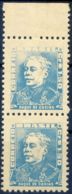 BRAZIL 1954 Duke Of Caxias 1.50 Cr. Light Blue U/M Pair VARIETY: MISSING COLOR - Unused Stamps