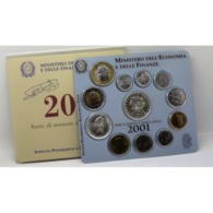 ITALIA 2001 SERIE DIVISIONALE CON ARGENTO VERDI - Mint Sets & Proof Sets