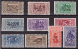 327 ** 1933 Calino - Garibaldi N. 17/26. Cat. € 600,00. SPL - Ägäis (Calino)