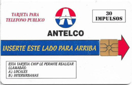 Paraguay - Antelco - Antelco Logo, 30U, Gem1A Symmetric Black, CN. Up Left Corner, 1997, Used - Paraguay