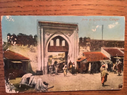 CPA, MAROC, TANGER , Porte Du Grand SOKO,écrite En 1908 - Tanger