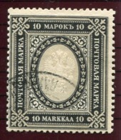 FINLAND 1913 Arms Of Russia 10 Markka On White Paper. Used.  Michel 60 Caw - Usados