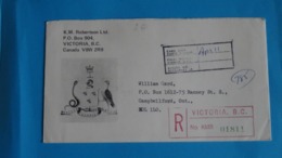 CANADA - 1980 From VICTORIA To CAMPBELLFORD , Registered With Centenary Bloc 1878-1978 Toronto - Cartas & Documentos