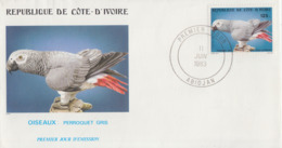 Enveloppe  FDC  1er  Jour   COTE  D' IVOIRE     PERROQUET  GRIS   1983 - Parrots