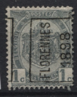 PREOS Roulette - FLORENNES 1898 Sans Bandelette (position A). Cat 145 Cote 350. - Roulettes 1894-99