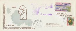 FRENCH POLYNESIA 1961 T.A.I Jet First Direct Flight PAPEETE-LOS ANGELES-HONOLULU - Covers & Documents