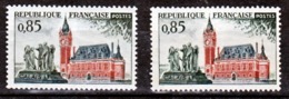 France 1316 Variété Socle Vert Et Original Calais Neuf ** TB MNH Sin Charnela - Neufs