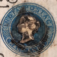 East India Queen Victoria, Postal Stationary, Lettersheet Folded As Envelope, Error, Flaw After F’ Die 3 LS 1, 1857 As S - 1858-79 Kolonie Van De Kroon