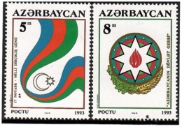 Azerbaijan 1994 . COA, Flag. 2v: 5m, 8m.    Michel # 112-13 - Azerbeidzjan