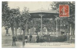 CPA ANIMEE VILLEFRANCHE SUR SAONE, ANIMATION AU KIOSQUE DE LA MUSIQUE, PLACE DE LA SOUS PREFECTURE, RHONE 69 - Villefranche-sur-Saone