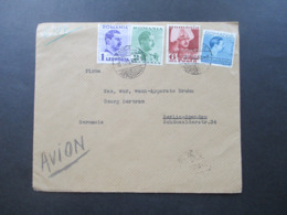 Rumänien 1938 Luftpost / Avion König Karl II MiF Mit Nr. 551 Verfassung Exact Stempel Aerogara / Berlin Spandau - Lettres & Documents