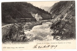 Bahn Visp - Zermatt Und Vispbachfälle /  Chemin De Fer Viège - Zermatt Et Rapides De La Viège - Ed. Buggy, Saint Imier - Viège