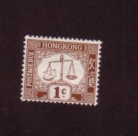 HONG KONG 1924 TAXE YVERT N°T1 NEUF MH* - Impuestos