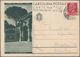 Italien: 1865/2002 Holding Of Ca. 540 Letters, Cards, Postal Stationeries (postal Stationery Postcar - Lotti E Collezioni