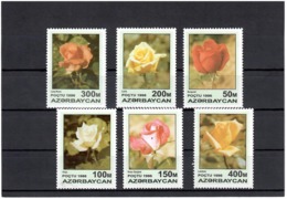 Azerbaijan 1996. Roses. 6v :50,100,150,200,300,400.  Michel # 320-25 - Azerbeidzjan