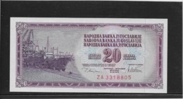 Yougoslavie - 20 Dinar - Pick N°88 - NEUF - Jugoslavia
