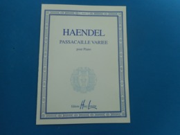 Partition Haendel "Passacaille Variée"pour Piano - G-I