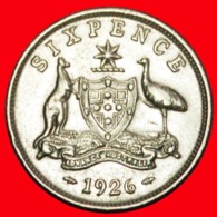 + SILVER: AUSTRALIA ★ 6 PENCE 1926! George V (1911-1936) LOW START ★ NO RESERVE! - Sixpence