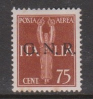 Italy Repubblica Sociale Italiana PA 20 1944 Air Post 75c Brown Yellow,mint Hinged - Correo Aéreo